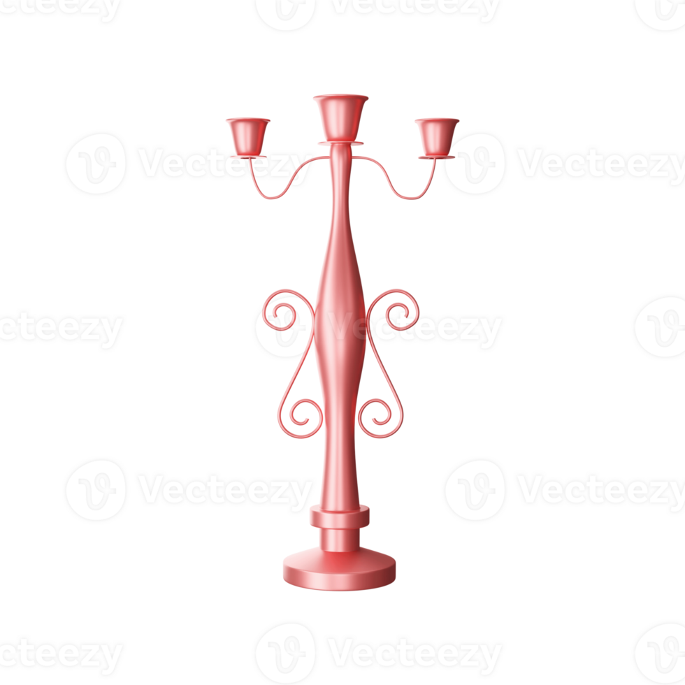 3D Rendering Of Empty Candelabra Element. png