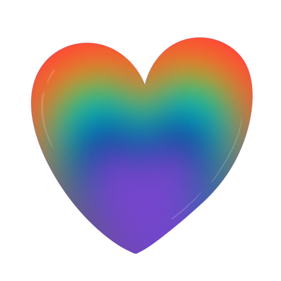 rainbow heart flag png