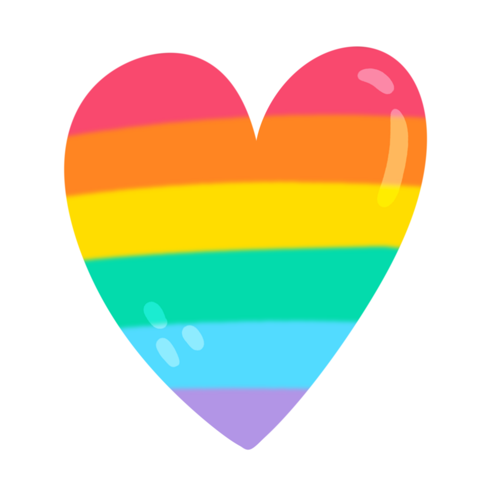 rainbow heart flag png