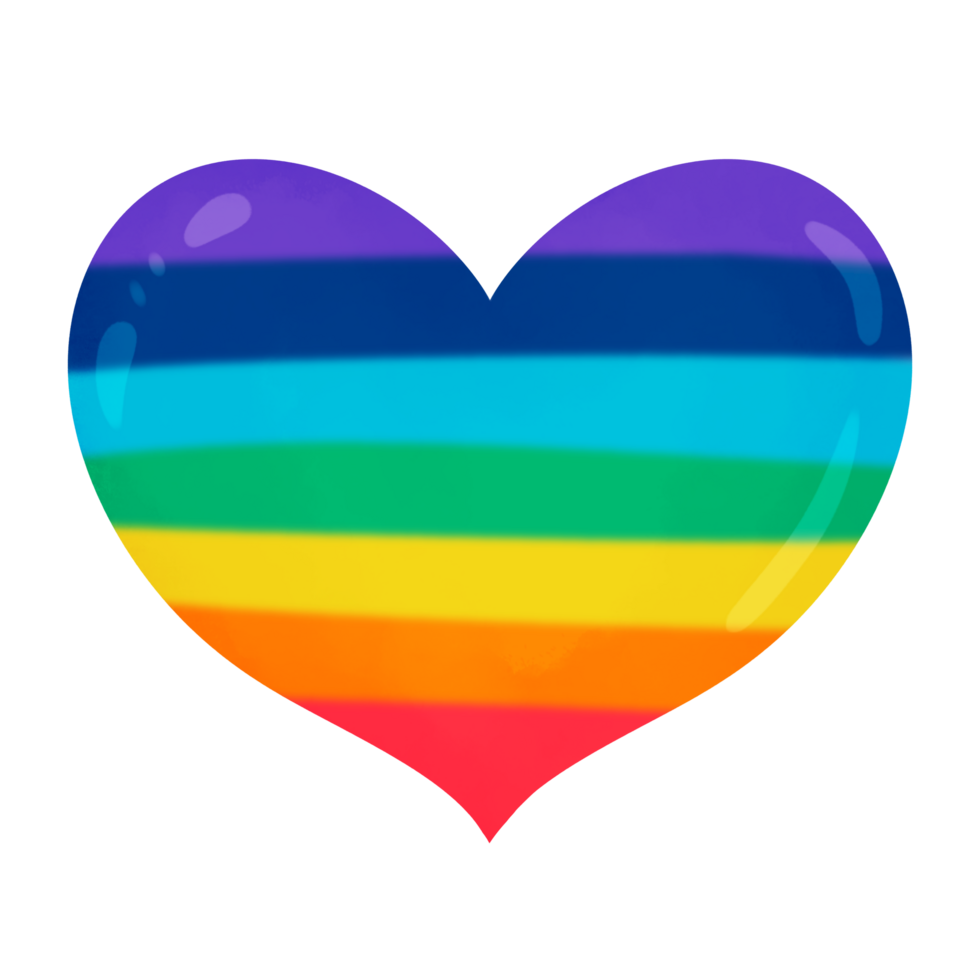 rainbow heart flag png