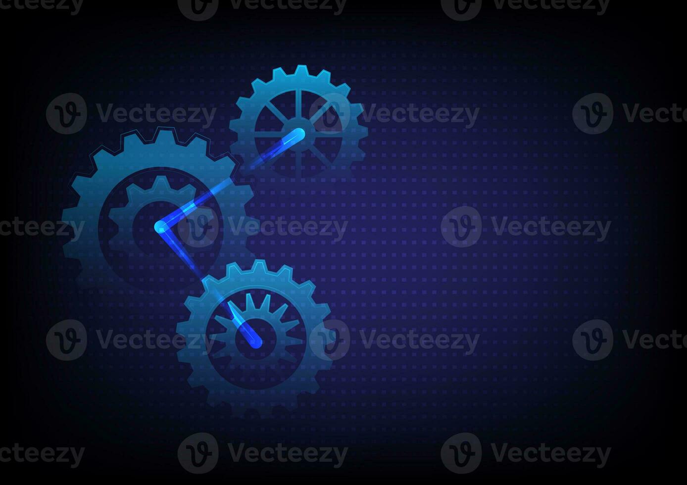 cog technology abstract on black background photo