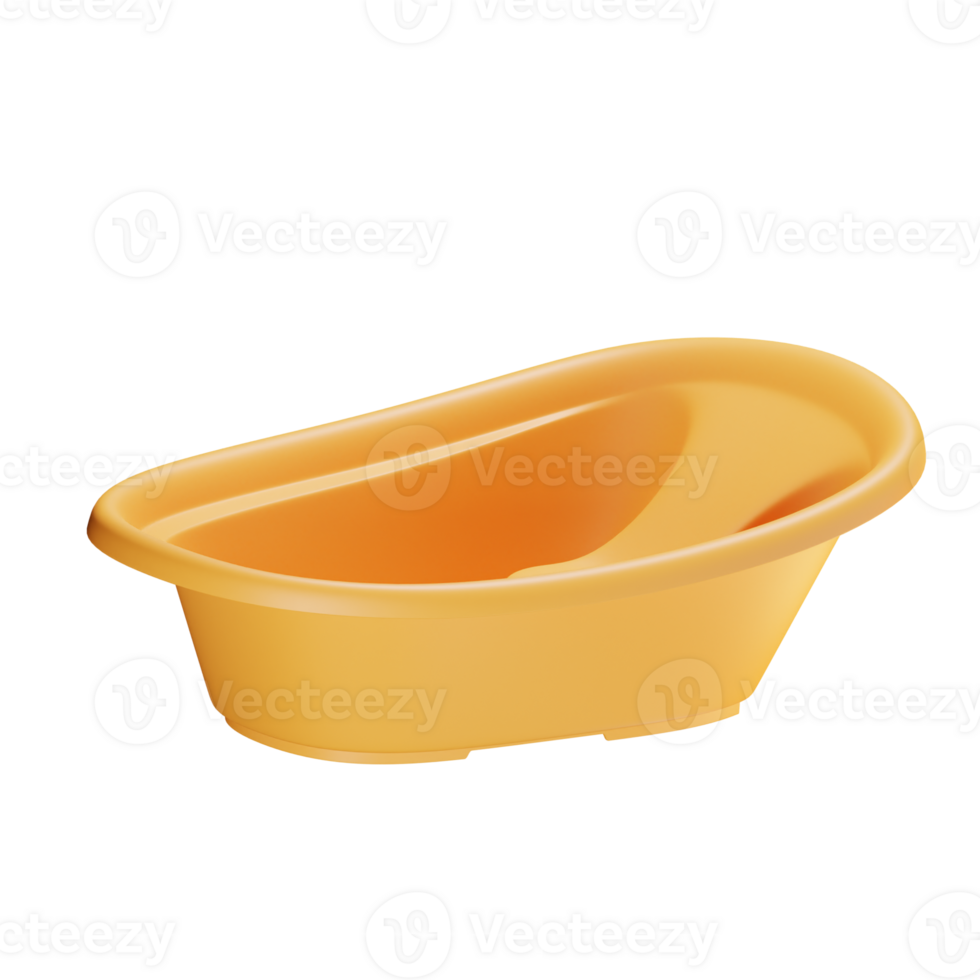 3d bathtub baby stuff illustration concept icon png