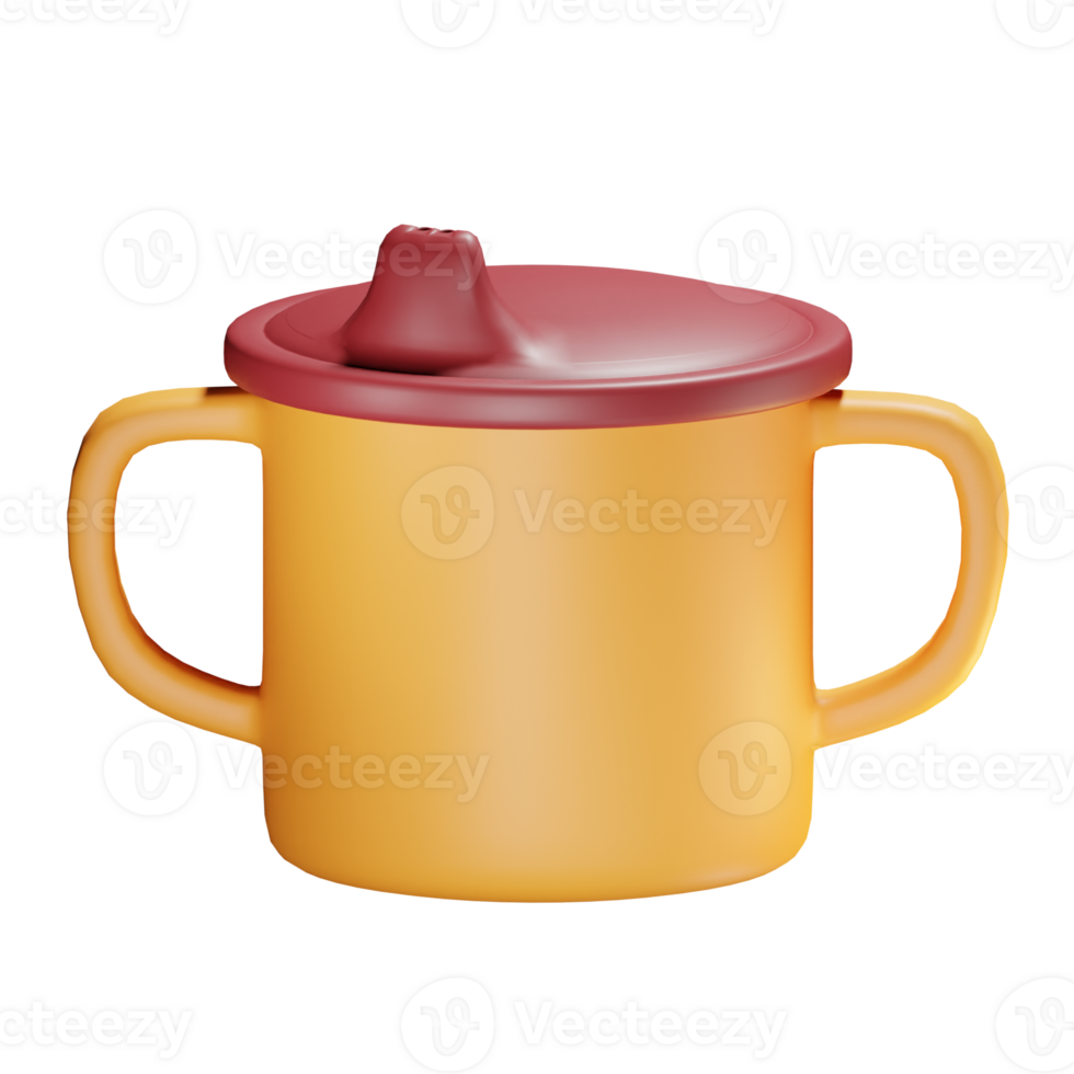 3d shippy taza bebé cosas ilustración concepto icono png