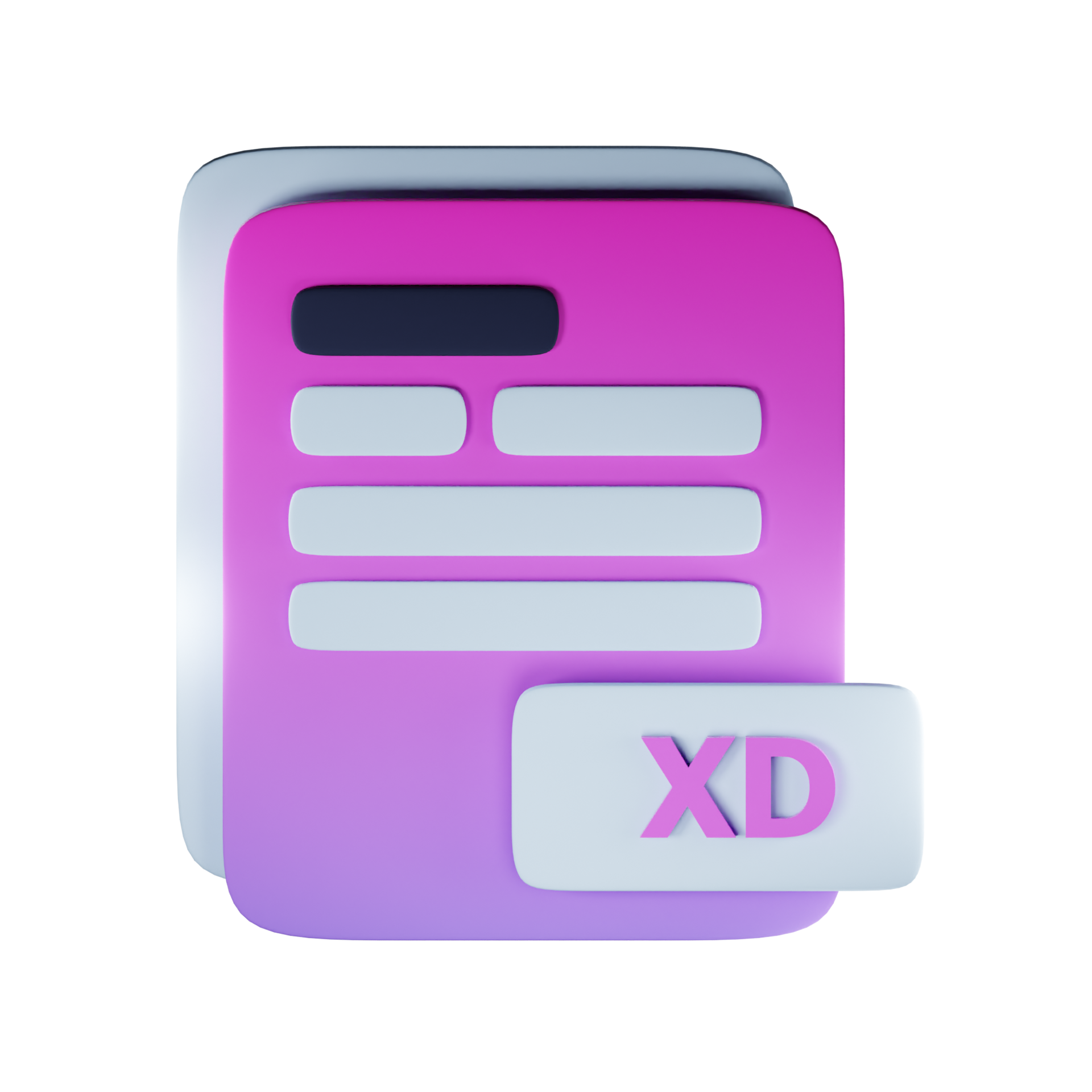 3d xd file extension document illustration concept icon 23741753 PNG