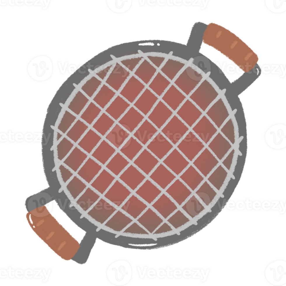 Barbecue grill for camping drawing png