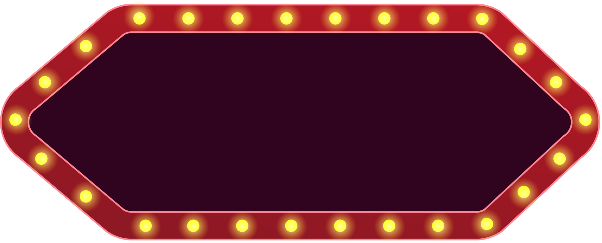 Retro Light Bulbs Electric Billboard Frame 23742300 PNG