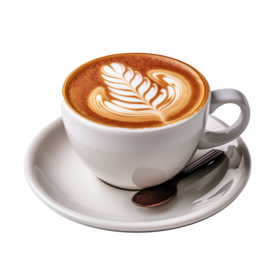 latté café isolé. illustration ai génératif png