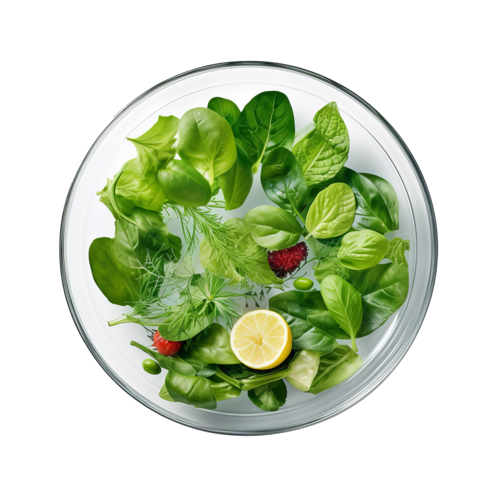 grön färsk sallad isolerat. illustration ai generativ png