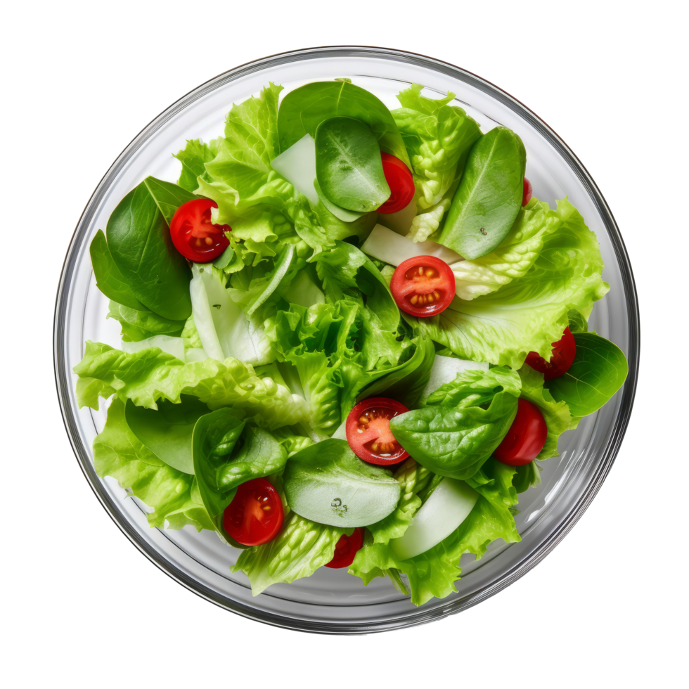 Green fresh salad isolated. Illustration png