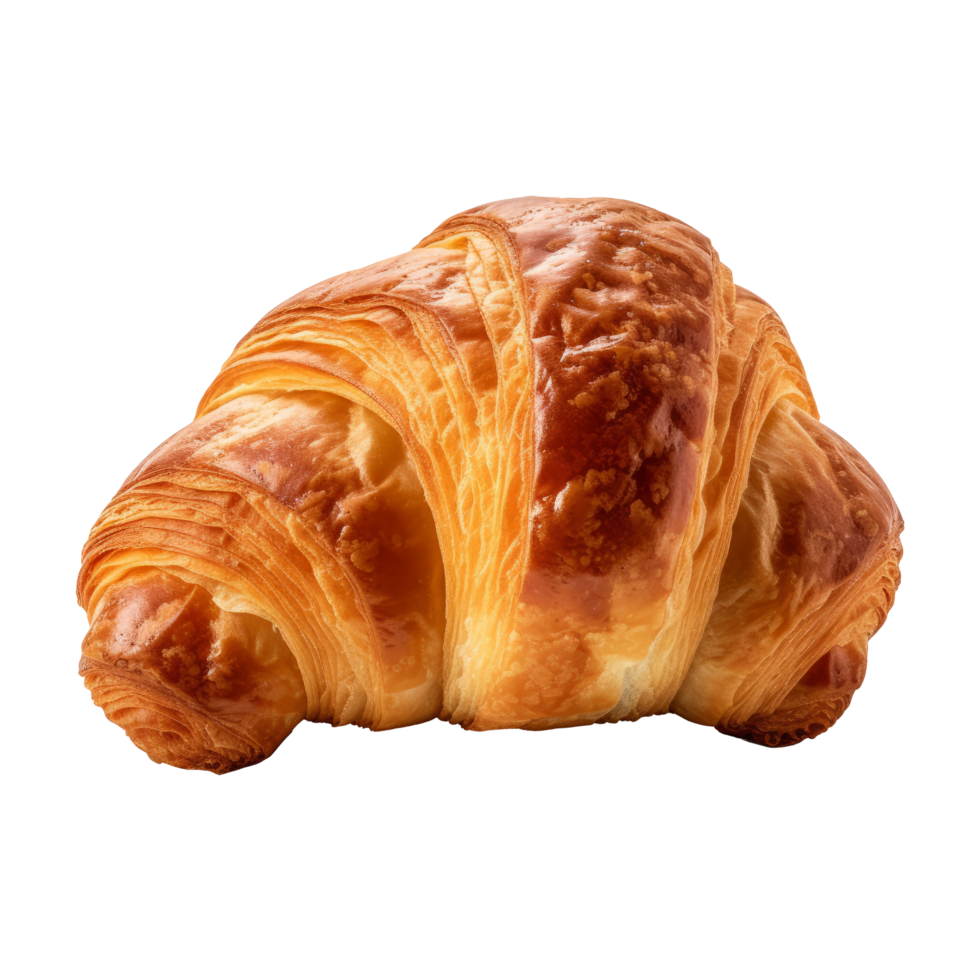 färsk croissant isolerat. illustration ai generativ png