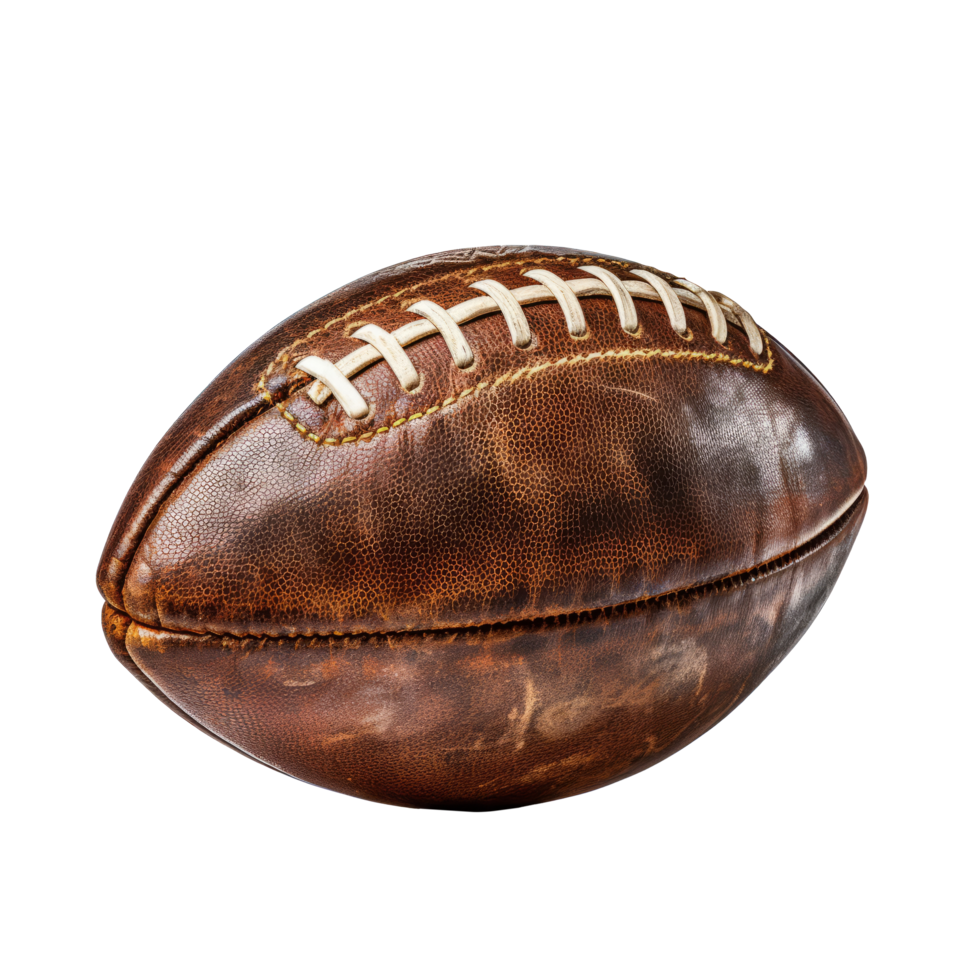 Leather American football ball. Illustration png