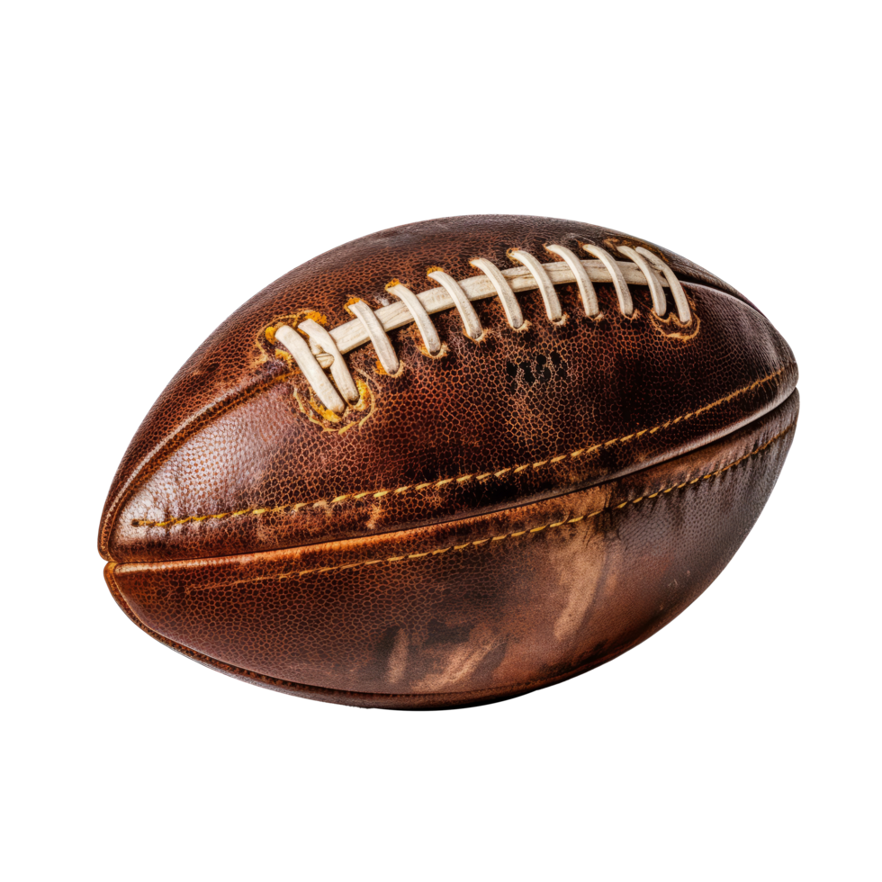 Leather American football ball. Illustration png