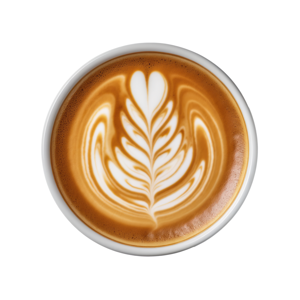 Latté Kaffee isoliert. Illustration ai generativ png