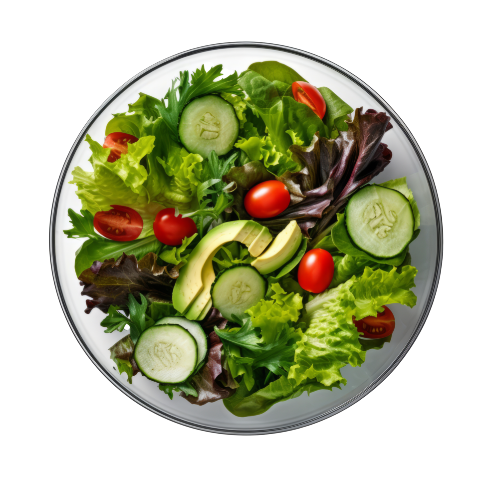 Green fresh salad isolated. Illustration png