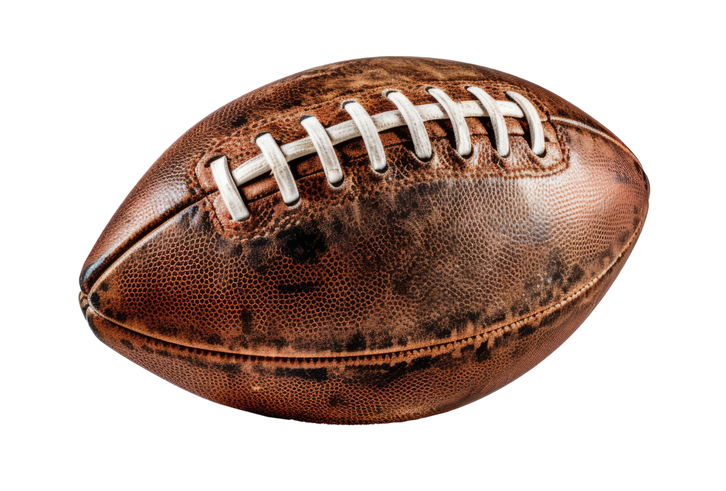 Leather American football ball. Illustration png