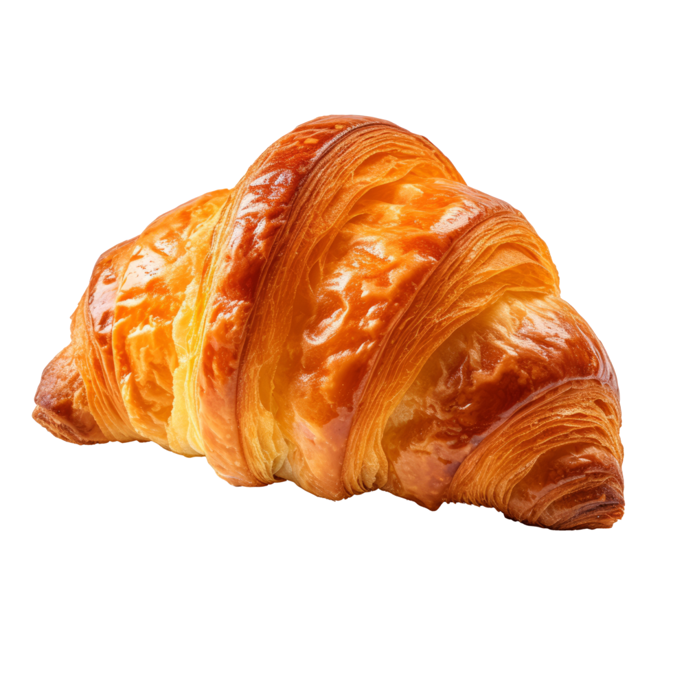 frisch Croissant isoliert. Illustration ai generativ png