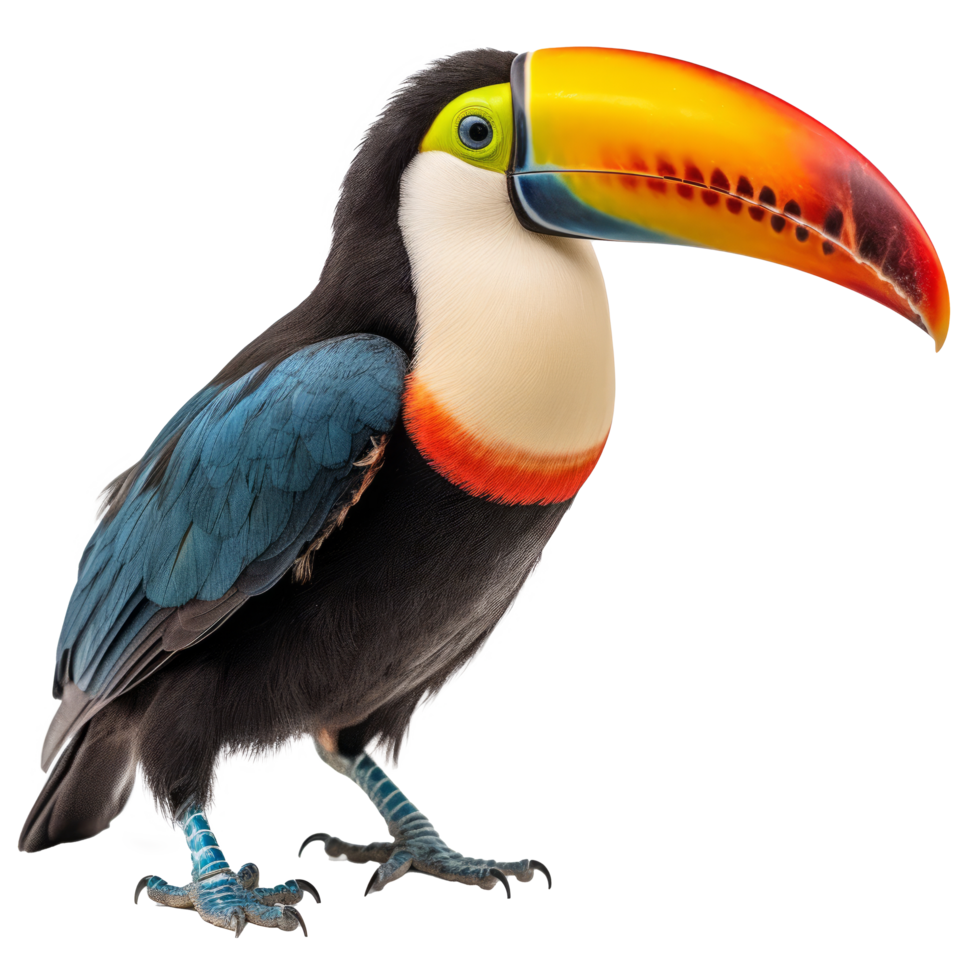 toucan oiseau isolé. illustration ai génératif png