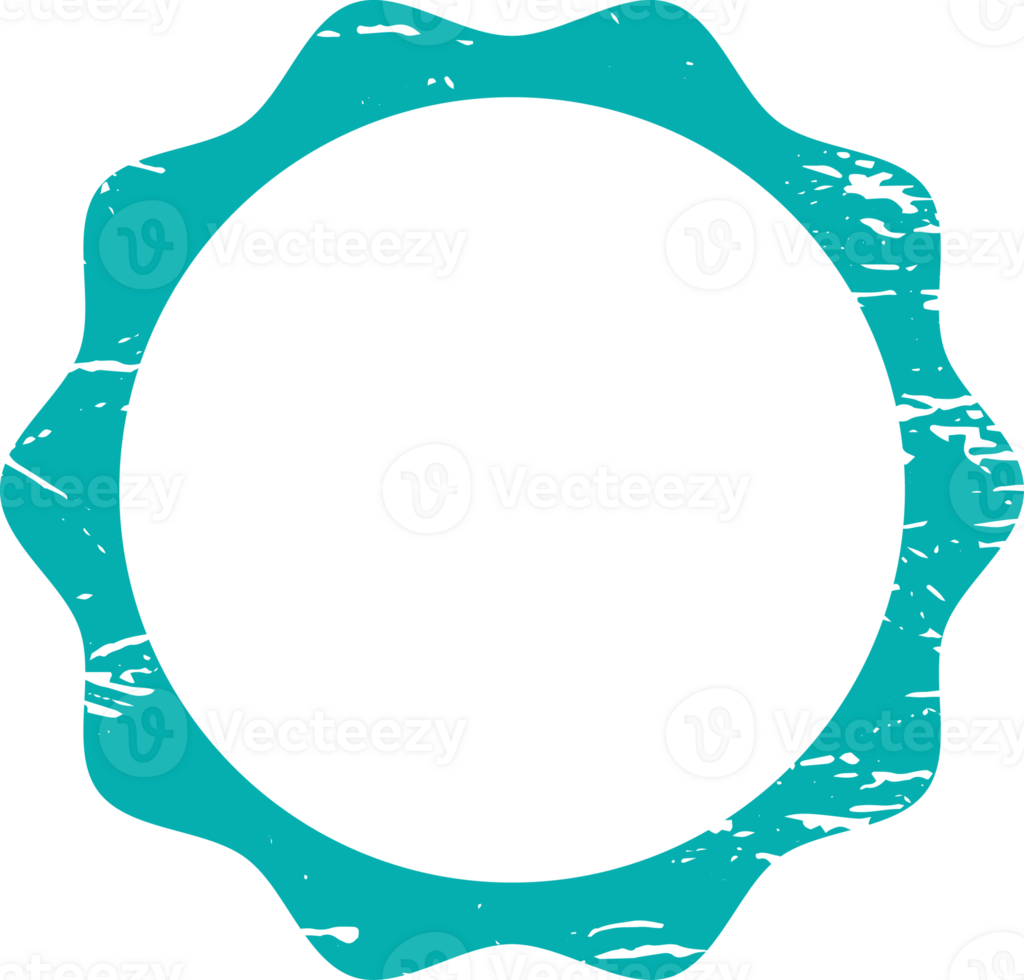 Distressed grunge circle stamp in blue 23742425 PNG