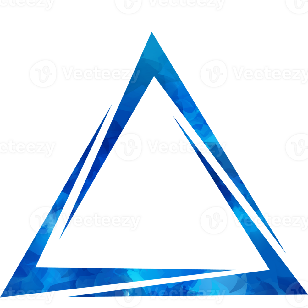 affligé grunge Triangle timbre dans vert png