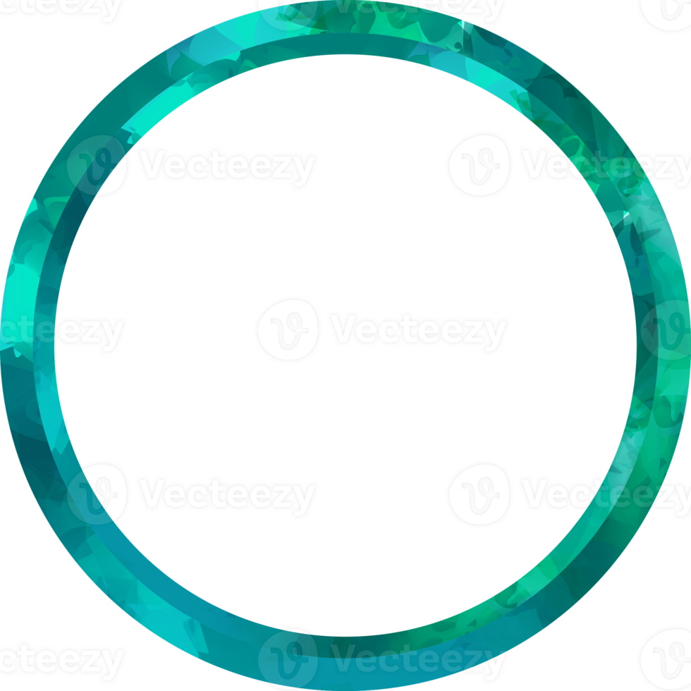 Circle frame with blue watercolor texture png