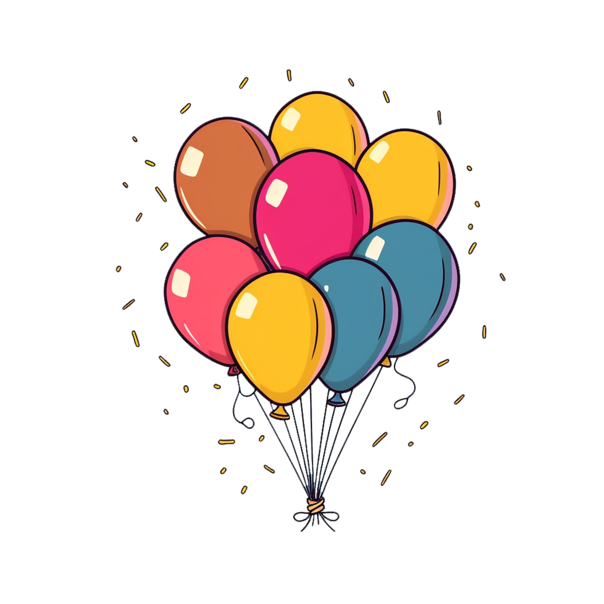 Birthday Balloon, Party balloon, Balloon decoration Colorful Happyness