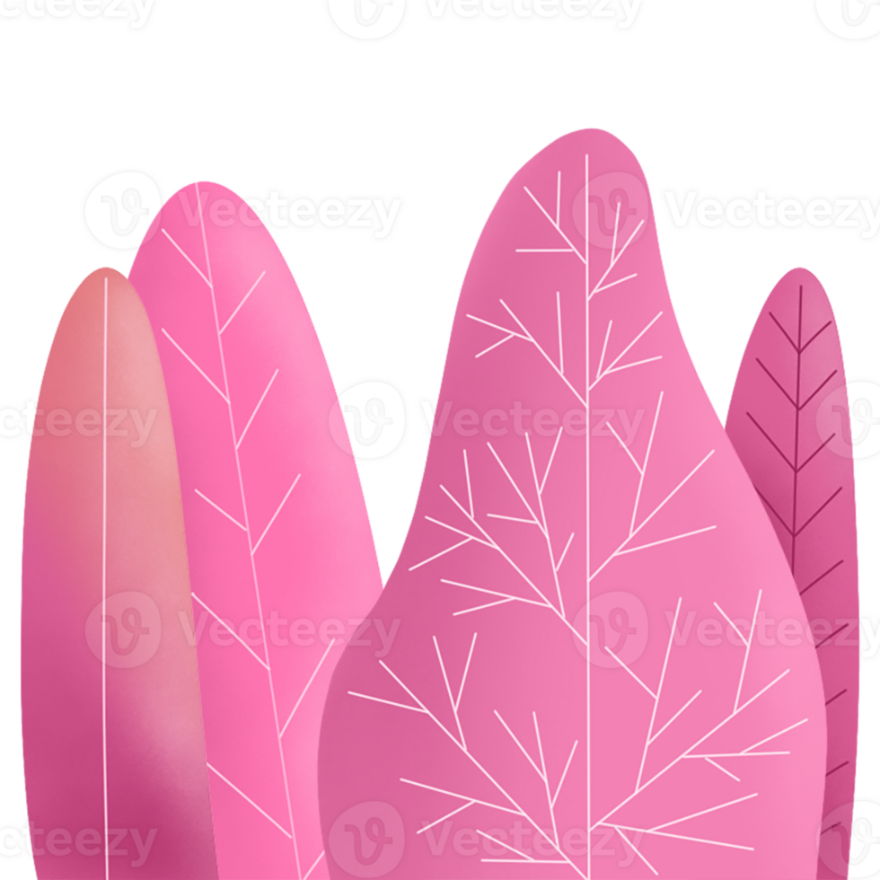 pink leaf illustration png