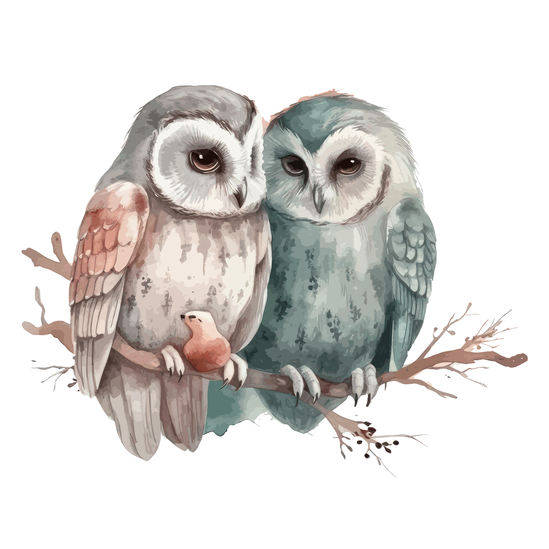 Watercolor owl printable bookmarks - Sublimation Bundle