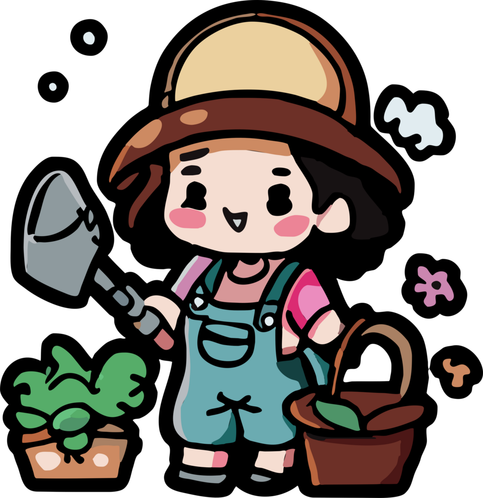 Gardening png graphic clipart design