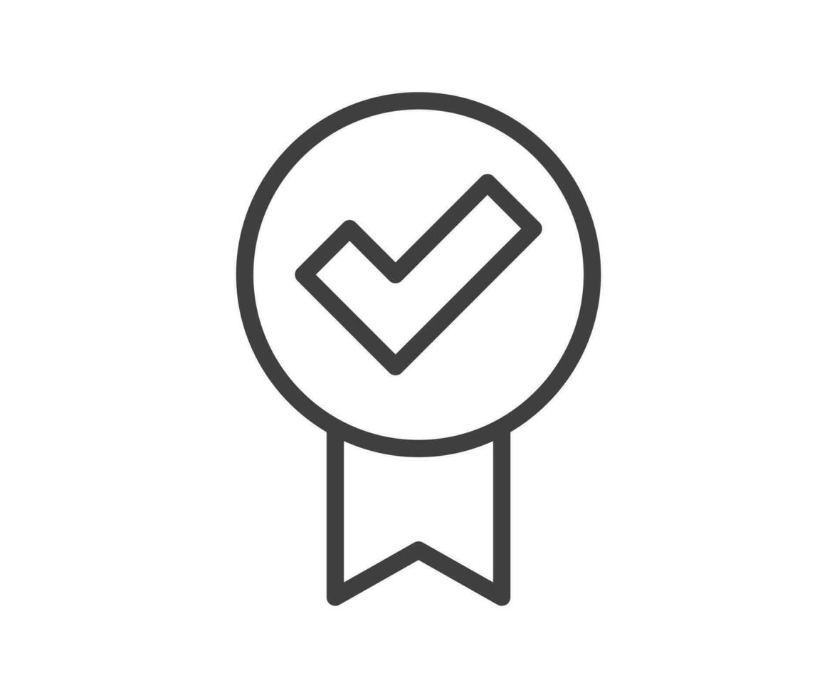 buen vector de icono. signo de éxito empresarial. símbolo de mejor calidad de correcto, verificado, certificado, aprobación, aceptado, confirmar, marca de verificación.