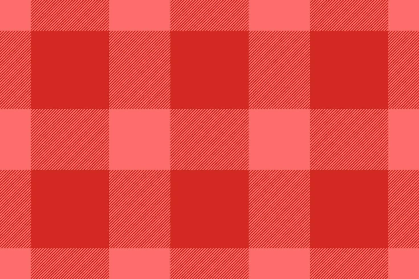 Plaid background, check seamless pattern in red. Vector fabric texture for textile print, wrapping paper, gift card or wallpaper.