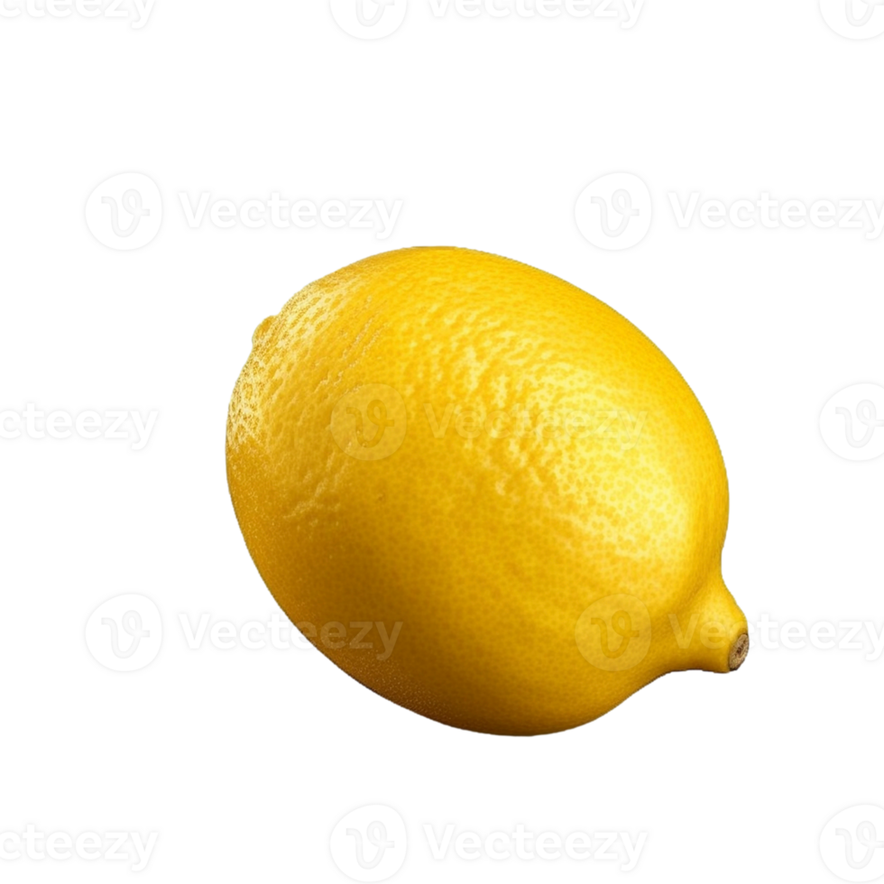 Lemon on transparent background, created with png