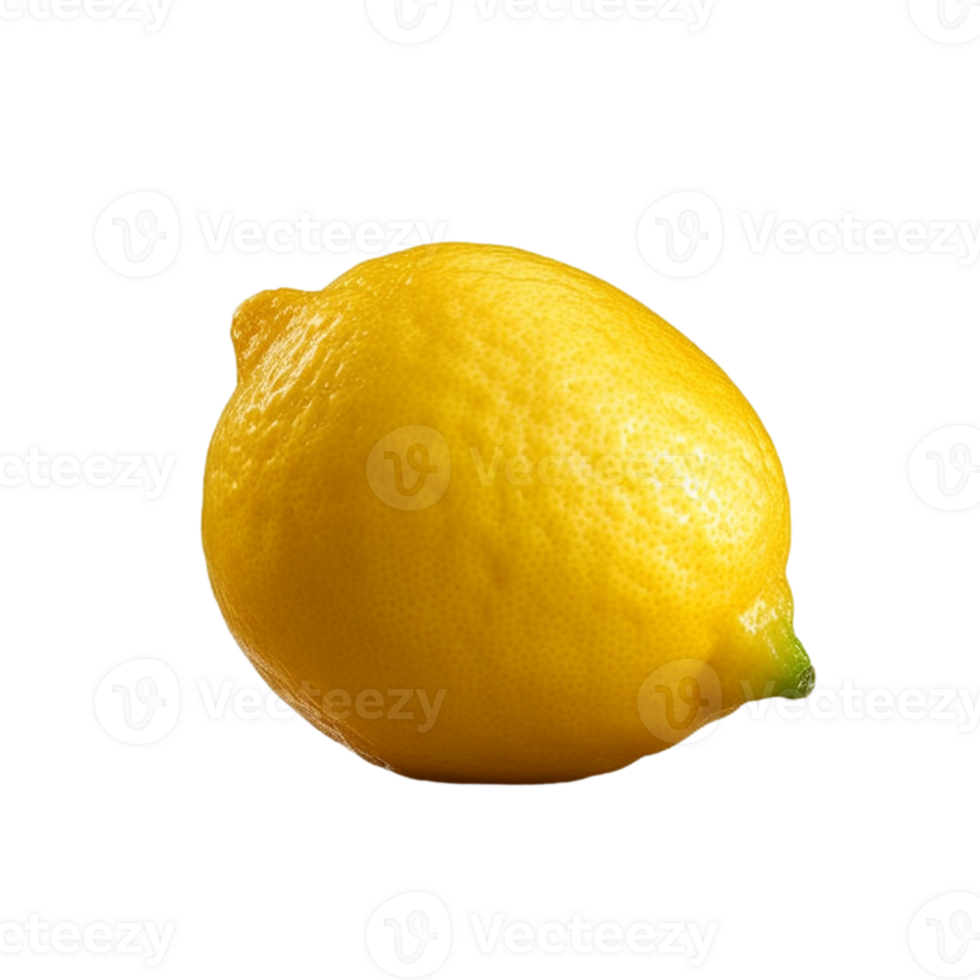 Lemon on transparent background, created with png