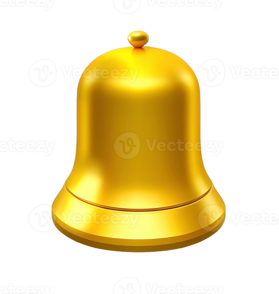 amarillo campana icono en transparente fondo, creado con generativo ai png