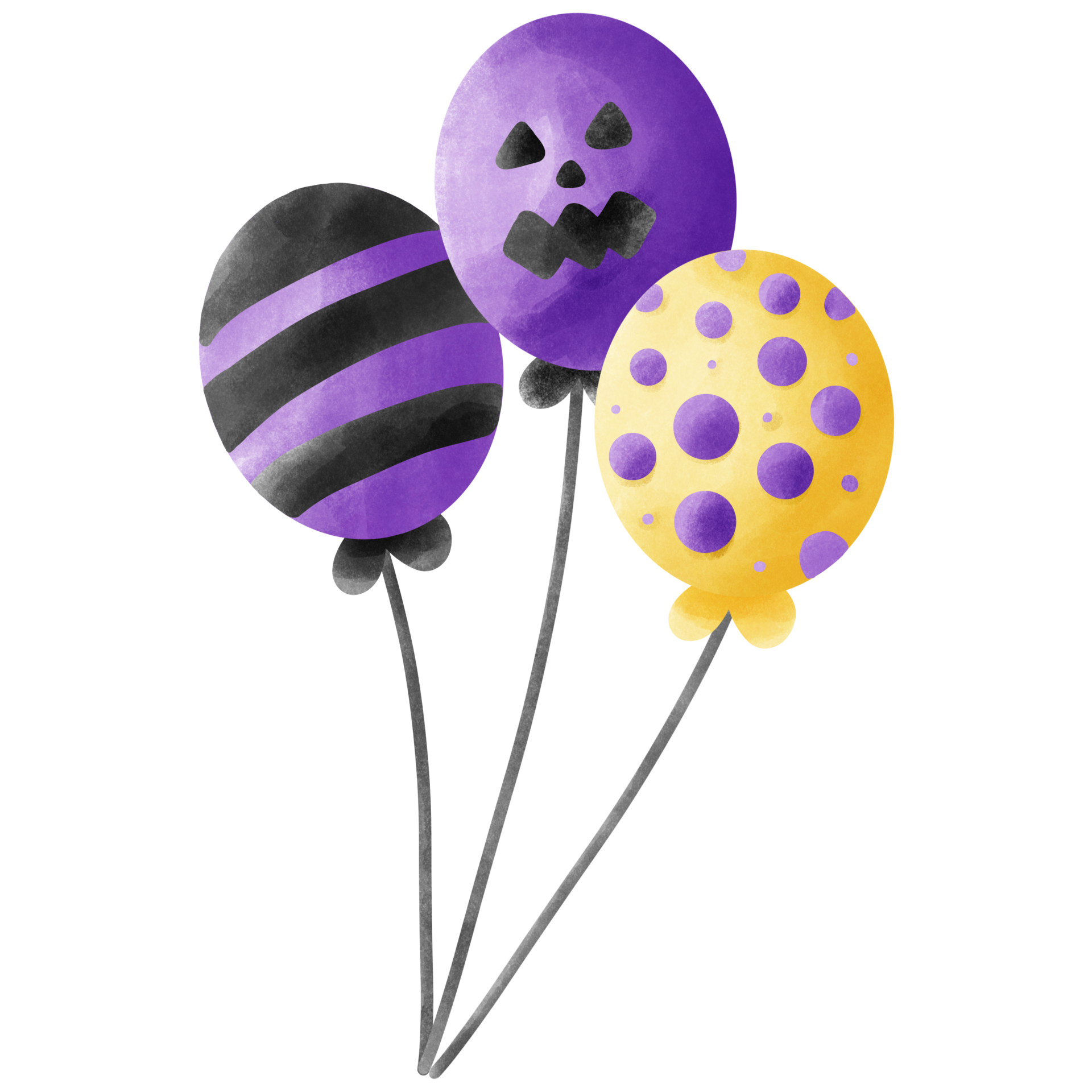 Halloween balloon watercolor style 23743943 PNG