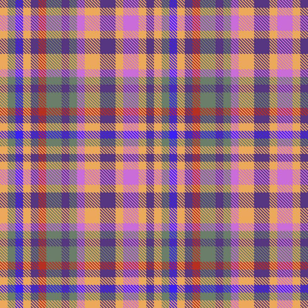 Fabric check plaid. Background pattern texture. Vector textile seamless tartan.