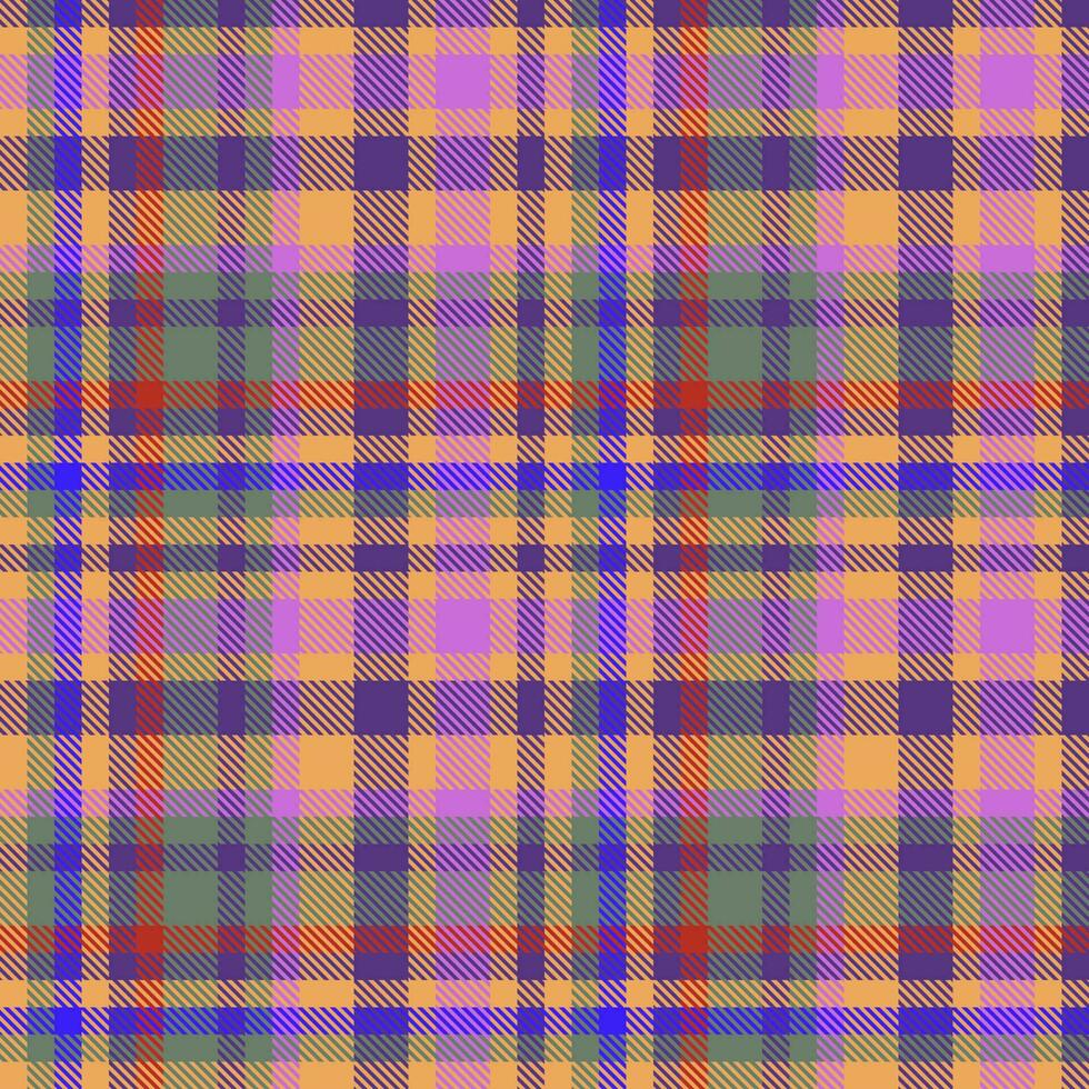 Fabric check plaid. Background pattern texture. Vector textile seamless tartan.