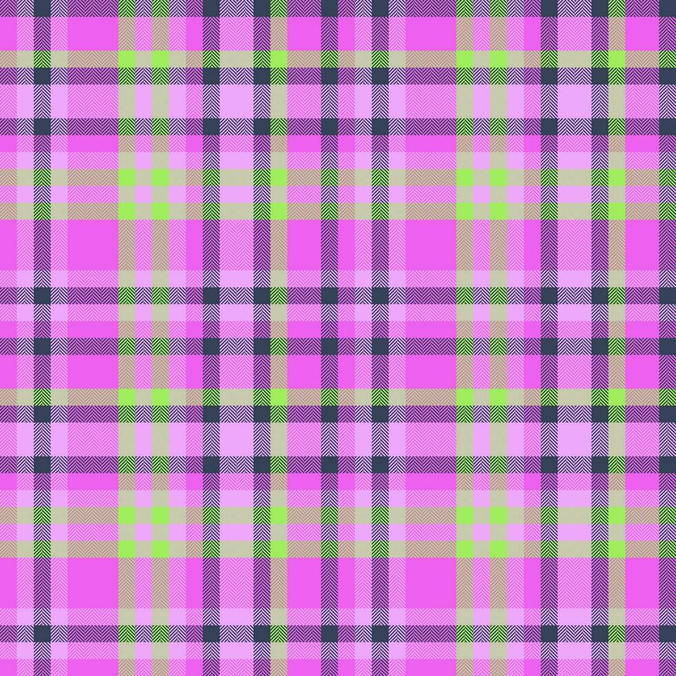 Textile seamless pattern. Check fabric vector. Plaid texture background tartan. vector