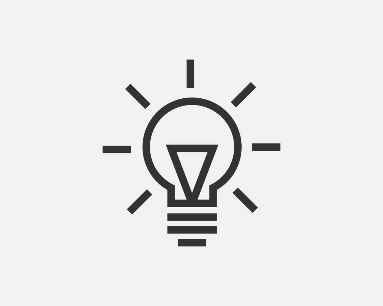 Light bulb icon vector. Llightbulb idea logo concept. Lamp electricity icons web design element. Led lights isolated silhouette. vector