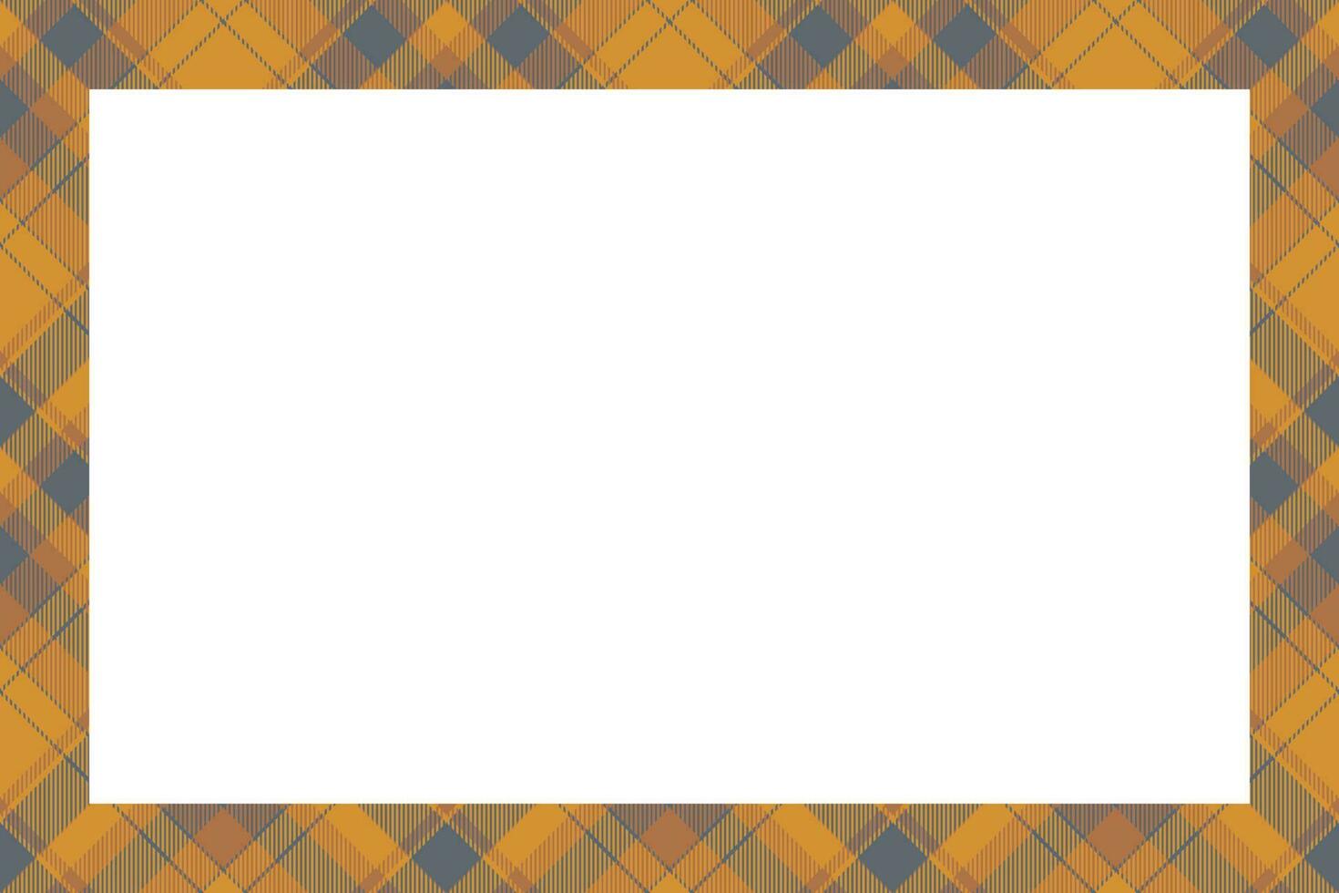 Vintage frame vector. Scottish border pattern retro style. Tartan plaid ornament. vector