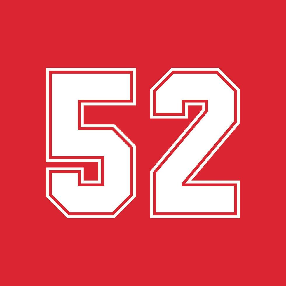 Basketball and Baseball Sport Numbers 52 vector