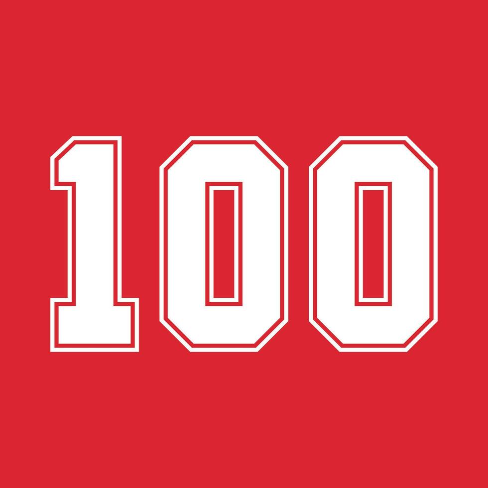 Basketball and Baseball Sport Numbers 100 vector