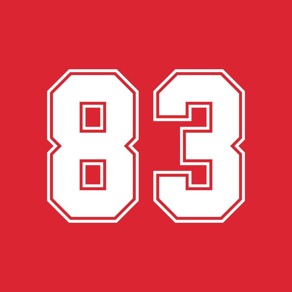 Basketball and Baseball Sport Numbers 83 vector