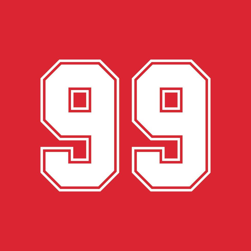 Basketball and Baseball Sport Numbers 99 vector
