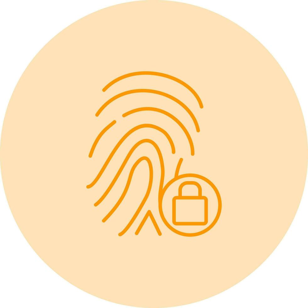 Fingerprint Lock Vector Icon