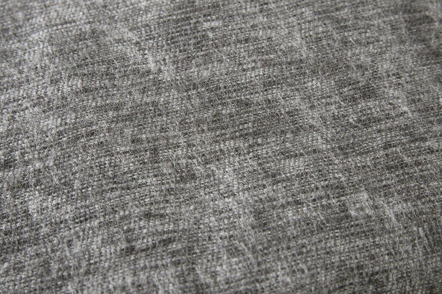 Black and white wool fabric texture photo
