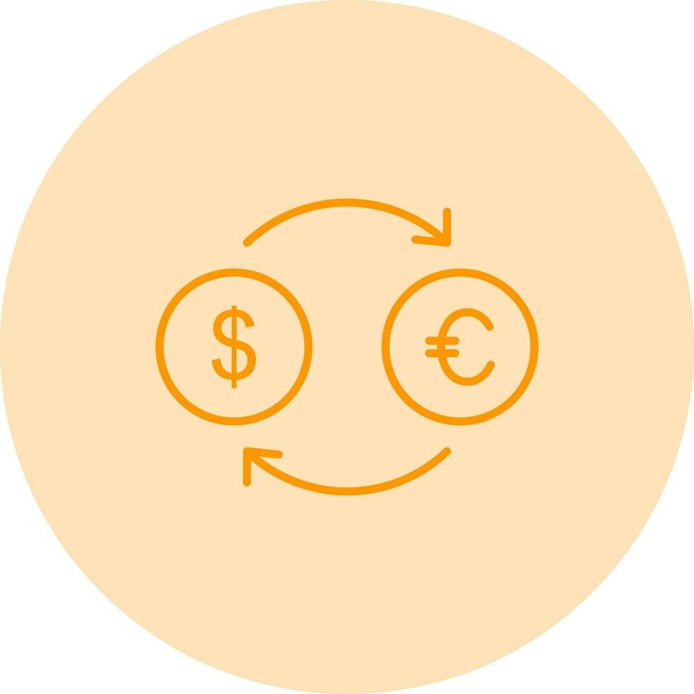 Dollar to Euro Vector Icon