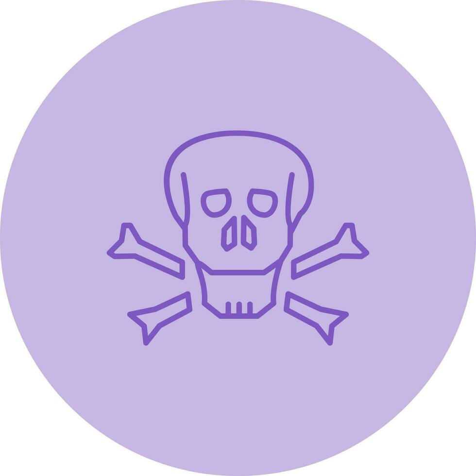 icono de vector de calavera pirata