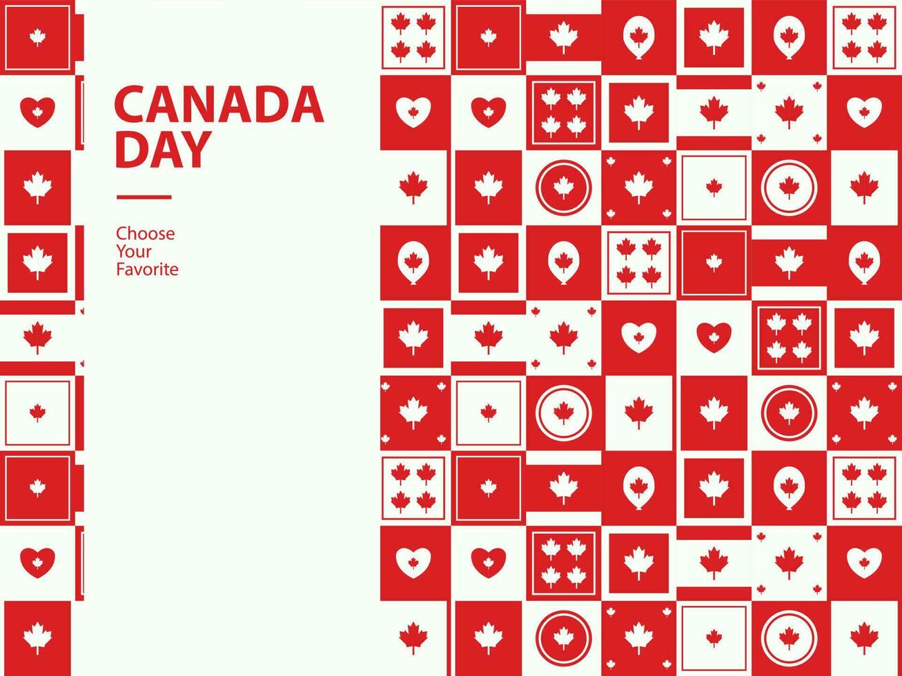 Canadá día país evento modelo bandera paz antecedentes nacional elemento vector fiesta julio póster