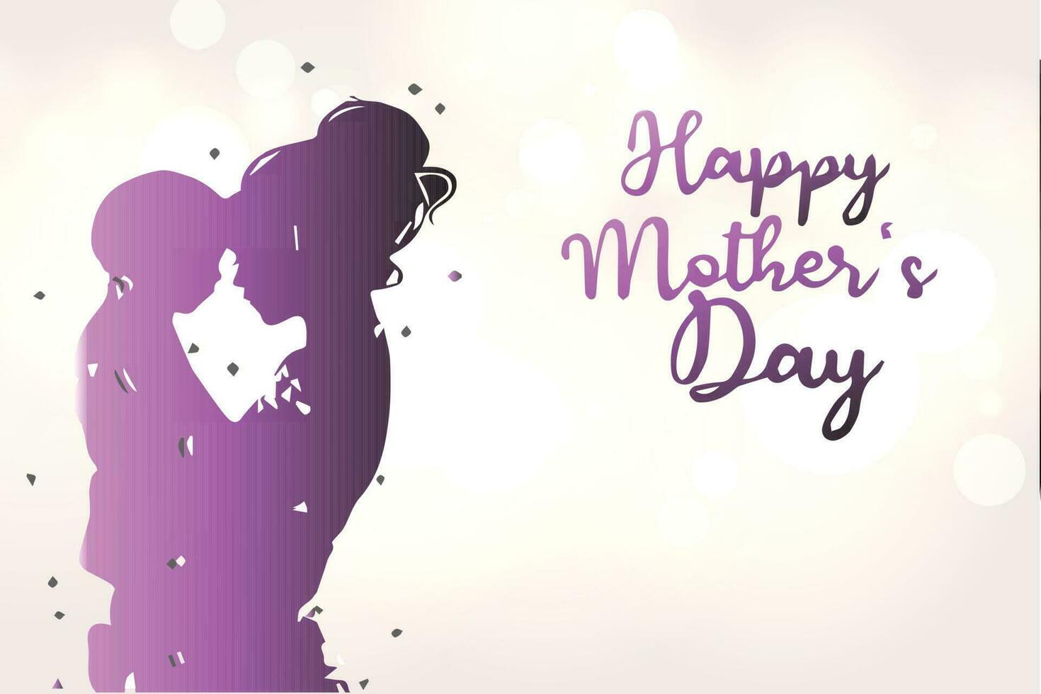 Happy Mothers Day wishes design template vector