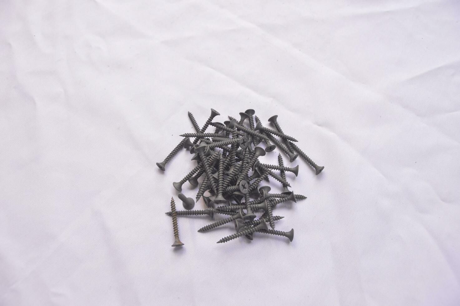 iron screw with white background photo